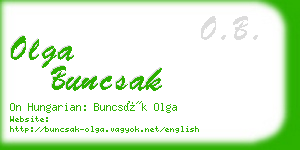 olga buncsak business card